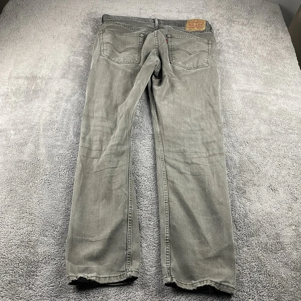 Levis 502 Taper Fit Jeans‎ Mens 34x30 Gray Mid Rise
